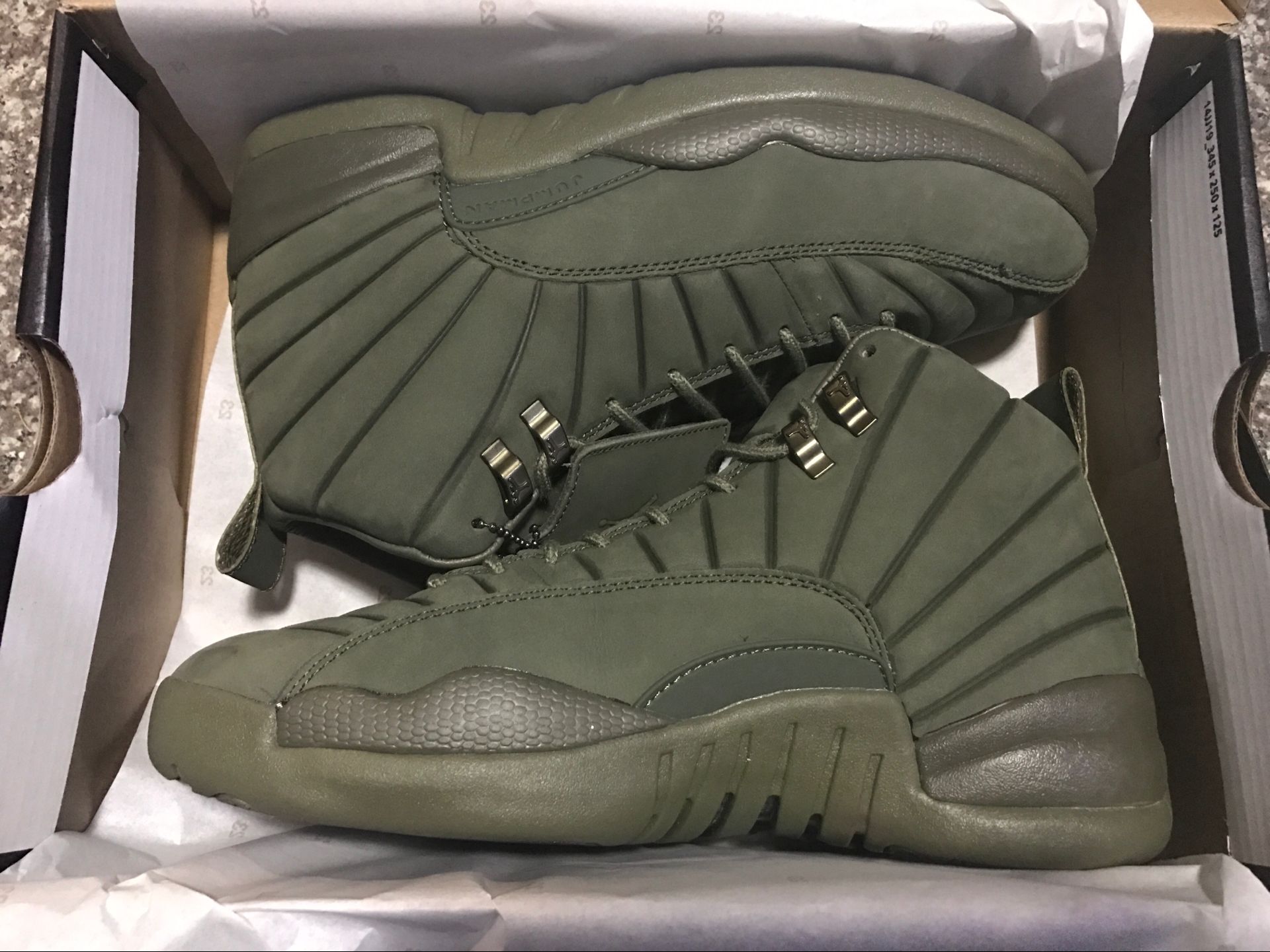 Air Jordan 12 Olive Green Shoes - Click Image to Close